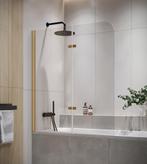Badwand Austin 100 x 140 cm Goud Badscherm Draaibaar 5 mm, Verzenden, Nieuw, Bad