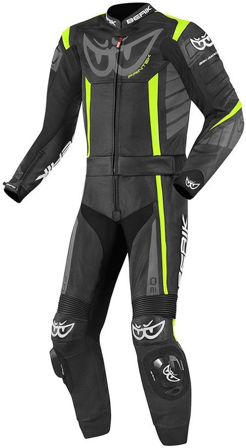 Berik Zakura Zwart Grijs Geel 2-Delig Motorpak, Motoren, Kleding | Motorkleding, Heren, Nieuw met kaartje, Combipak, Verzenden