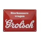 Grolsch Wandbord Bierkenners, Verzamelen, Nieuw