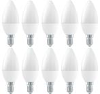Kaarslamp E14 C37 10 stuks | LED 6W=42W gloeilamp | daglicht, Nieuw, Verzenden