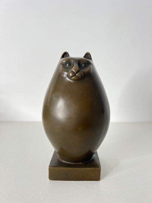 Botero (after) - sculptuur, Dikke poes - 14 cm - Brons, Antiek en Kunst, Curiosa en Brocante