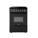 Lonzano Keramisch Fornuis KF600ZWA Zwart Heteluchtoven 2 of, Witgoed en Apparatuur, Fornuizen, 60 cm of meer, Keramisch, Nieuw