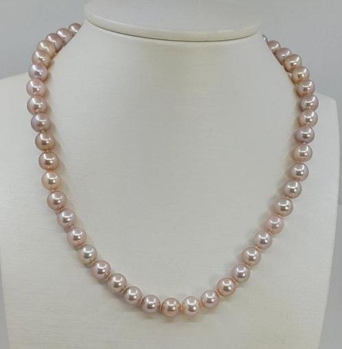Zonder Minimumprijs - Halsketting 8x9mm Roze Edison, Sieraden, Tassen en Uiterlijk, Kettingen