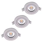 Set van 3 LED downlighters | Inbouw | 5 watt dimbaar | Dim t, Verzenden, Nieuw