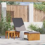 vidaXL Ligbed met Kussen 200x55x30 cm Massief Acaciahout, Tuin en Terras, Ligbedden, Verzenden, Nieuw