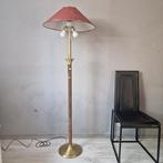 Staande lamp - Leder, Messing - Zonder lampenkap, Antiek en Kunst