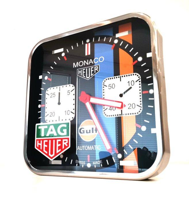 Wandklok - TAG Heuer MONACO - Glas, Aluminium, Metaal -, Antiek en Kunst, Antiek | Klokken