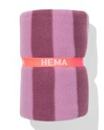 HEMA Plaid 130x150cm fleece gestreept, Huis en Inrichting, Woonaccessoires | Plaids en Woondekens, Verzenden, Nieuw