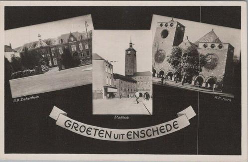 ENSCHEDE - Meerluik Groeten uit Enschede, Verzamelen, Ansichtkaarten | Nederland, Verzenden
