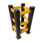 Kolombeschermer kunststof - Geel Zwart - Gebruikt, Ophalen of Verzenden