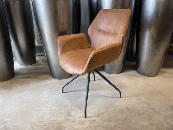 Veiling - Eetkamerstoel Mondial (set van 8) microleder - cog, Huis en Inrichting, Stoelen