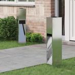 vidaXL Zonne LED Padverlichting 2 pcs Zilver Gegalvaniseerd, Verzenden, Nieuw