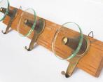 Kapstok - messing / kristal - Kapstok met drie haken, jaren