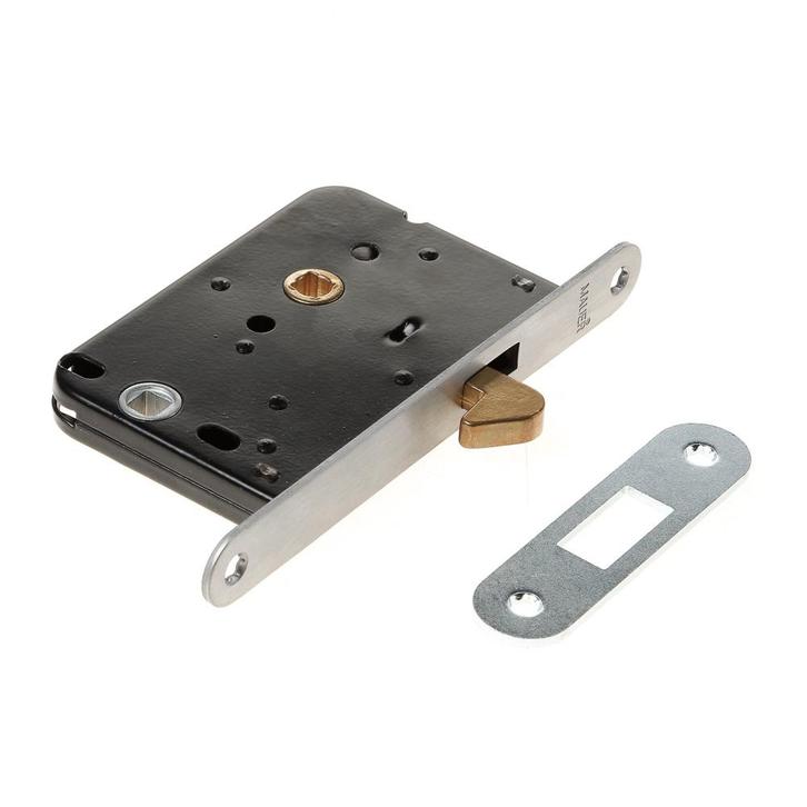 MAUER BADKAMER SCHUIFDEURSLOT WC 8X63 RVS VOORPLAAT, Doe-het-zelf en Verbouw, Hang- en Sluitwerk, Verzenden