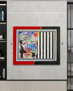 Stéphanie Godann - Banksy Graphic Red Fusion, Antiek en Kunst