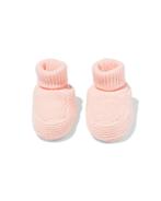 HEMA Newborn sloffen gebreid roze van €9.99 voor €3 sale, Verzenden, Nieuw