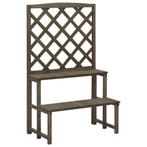 vidaXL Plantenrek met latwerk 70x42x115 cm massief vurenhout, Tuin en Terras, Verzenden, Nieuw