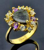 Toermalijn - Zilver - Ring - Color burst