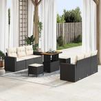 vidaXL Tuin Sofa Set 9 pcs Zwart poly rattan, Verzenden, Nieuw