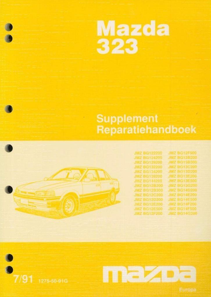 1991 Mazda 323 werkplaatshandboek bedradingsschema, Auto diversen, Handleidingen en Instructieboekjes, Verzenden