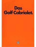 1980 VOLKSWAGEN GOLF CABRIOLET BROCHURE DUITS, Nieuw, Volkswagen, Author