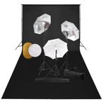 vidaXL Fotostudioset met lampen, paraplus, achtergrond en, Verzenden, Nieuw