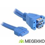 Delock 82942 0.45m Blauw USB-kabel, Verzenden, Nieuw