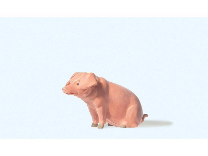 Preiser 47047 Schwein sitzend 1:25 (Figuren, Scenery), Hobby en Vrije tijd, Modelbouw | Figuren en Diorama's, Nieuw, Ophalen of Verzenden