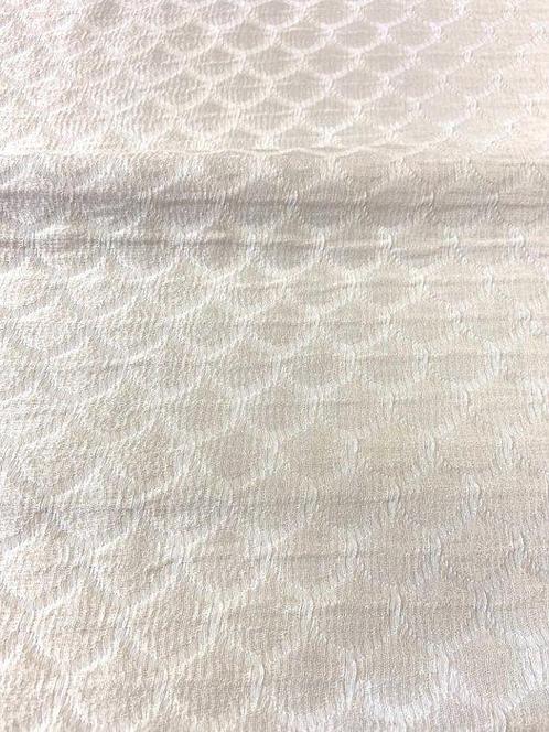 Prestigieuze damaststof in zijdenmix met wit optisch, Antiek en Kunst, Antiek | Kleden en Textiel