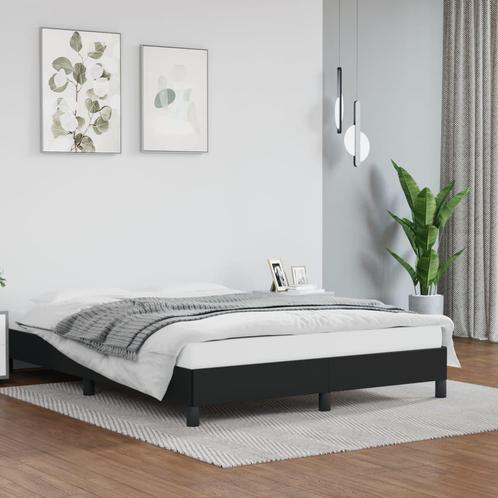 vidaXL Bedframe kunstleer zwart 140x190 cm, Huis en Inrichting, Slaapkamer | Bedden, 140 cm, 190 cm of minder, Zwart, Tweepersoons