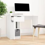 vidaXL Bureau 100x50x75 cm bewerkt hout wit, Verzenden, Nieuw