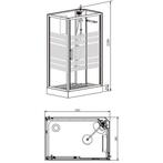 Xellanz Thermo Rechts Complete Douchecabine - 120x90x228cm -, Doe-het-zelf en Verbouw, Sanitair, Ophalen of Verzenden, Nieuw, Glas