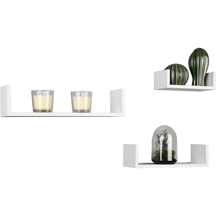 Wandrek - Livion Avvan - 3 stuks Rek - Wit, Huis en Inrichting, Woonaccessoires | Wandplanken en Boekenplanken, Nieuw, Ophalen of Verzenden