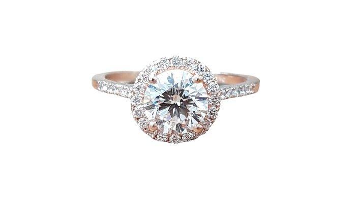 Verlovingsring - 14 karaat Roségoud - 1.37ct. tw. Diamant, Sieraden, Tassen en Uiterlijk, Antieke sieraden