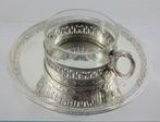 Art Nouveau - Kop en schotel - .950 zilver