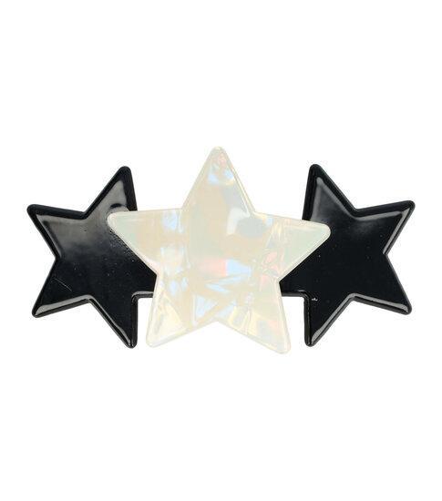Haarspeld Sterren Trio Marmer 7cm Parelmoer Wit Zwart, Sieraden, Tassen en Uiterlijk, Uiterlijk | Haarverzorging, Verzenden