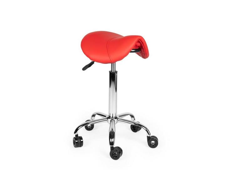 Kapperskruk Rood - Standaard Zithoogte, Huis en Inrichting, Krukjes, In hoogte verstelbaar, Nieuw, Kunststof