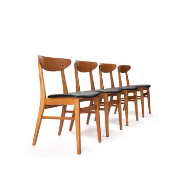 Set Deense vintage eetkamerstoelen, model 210 van Farstrup beschikbaar voor biedingen