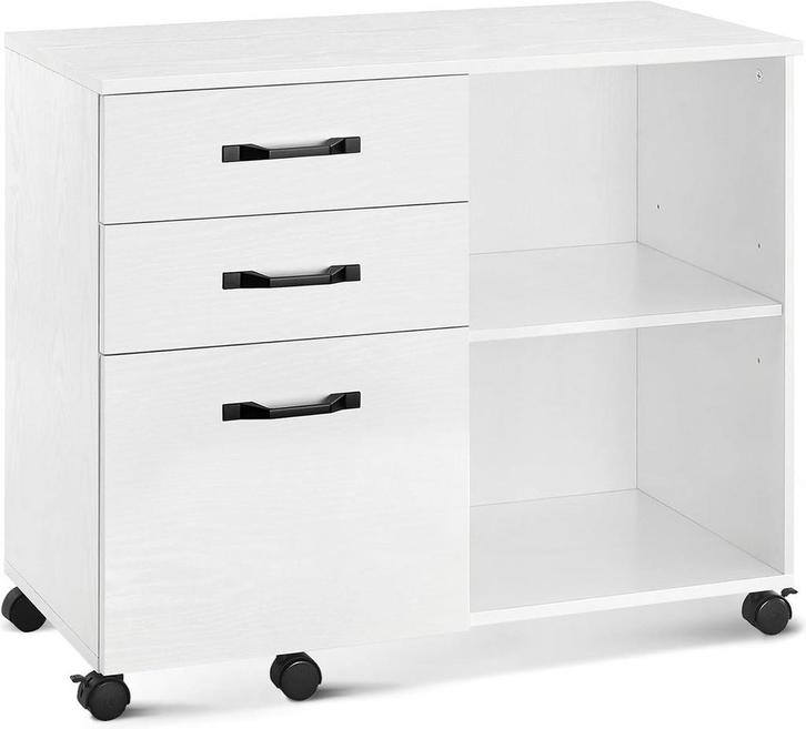 Vasagle - mobiele archiefkast met 3 laden - 66x80 cm - met, Huis en Inrichting, Kasten | Ladekasten, Verzenden
