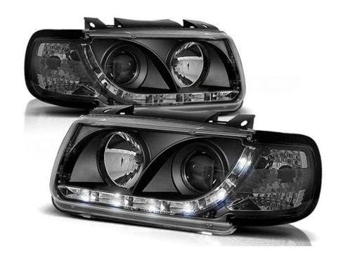 LED DRL koplamp units Black geschikt voor VW Polo 6N, Auto-onderdelen, Verlichting, Nieuw, Volkswagen, Verzenden