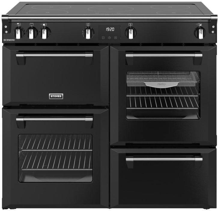 Stoves Richmond 100 Ei TCH inductie fornuis - zwart - 100 cm, Witgoed en Apparatuur, Fornuizen, 60 cm of meer, Vrijstaand, 5 kookzones of meer