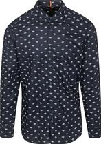 BOSS Remiton Overhemd Navy maat M Heren, Kleding | Heren, Overhemden, Verzenden, Nieuw, Blauw, BOSS