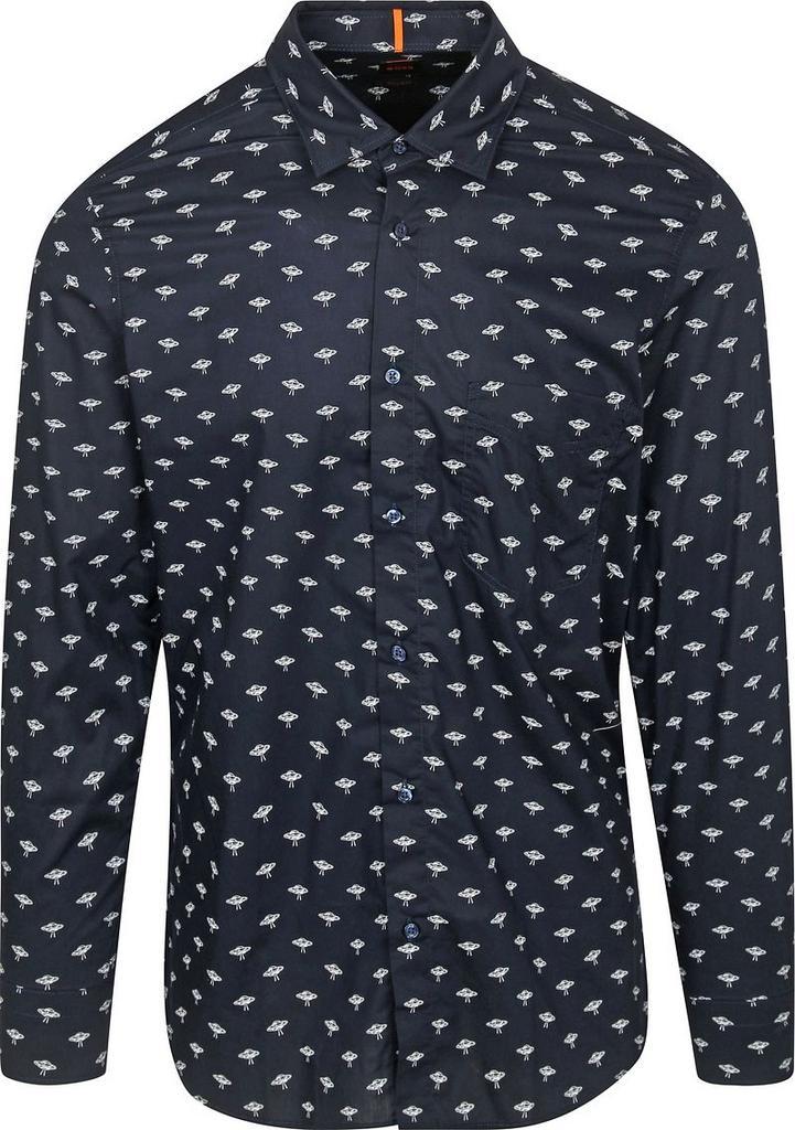 BOSS Remiton Overhemd Navy maat M Heren, Kleding | Heren, Overhemden, Blauw, Nieuw, Verzenden