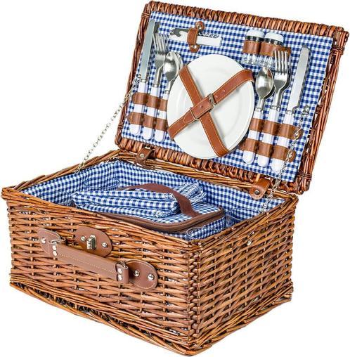 Picknickmand 4-persoons met servies & thermotasPicknickma..., Hobby en Vrije tijd, Picknickmanden, Nieuw, Ophalen of Verzenden