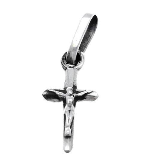 Zilveren Jezus aan kruis klein kettinghanger, Sieraden, Tassen en Uiterlijk, Kettinghangers, Verzenden