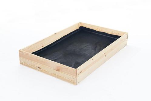 Houten moestuinbak 140x120x18 cm - Incl. gronddoek - Idea..., Tuin en Terras, Kweekspullen, Nieuw, Ophalen of Verzenden
