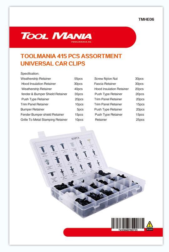 TM 415 Delige Assortiment bekleding clips voor FORD , NISSAN, Auto diversen, Autogereedschap, Nieuw, Verzenden