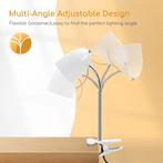 Aigostar Bureaulamp - E27- Leeslamp - Wit, Verzenden, Nieuw
