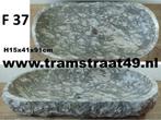 Grijs / wit marmer wastafels | trog wasbak | lange wasbakken
