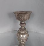 Grote Boterlamp 25 cm - 1083 g - Zilver - Tibet - eind 19e -